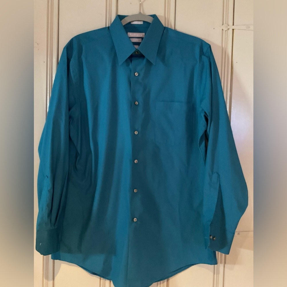 Van Heusen Teal Dress Shirt by Van Heusen